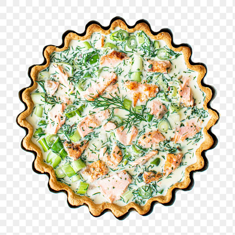 Salmon tart png, food element, transparent background