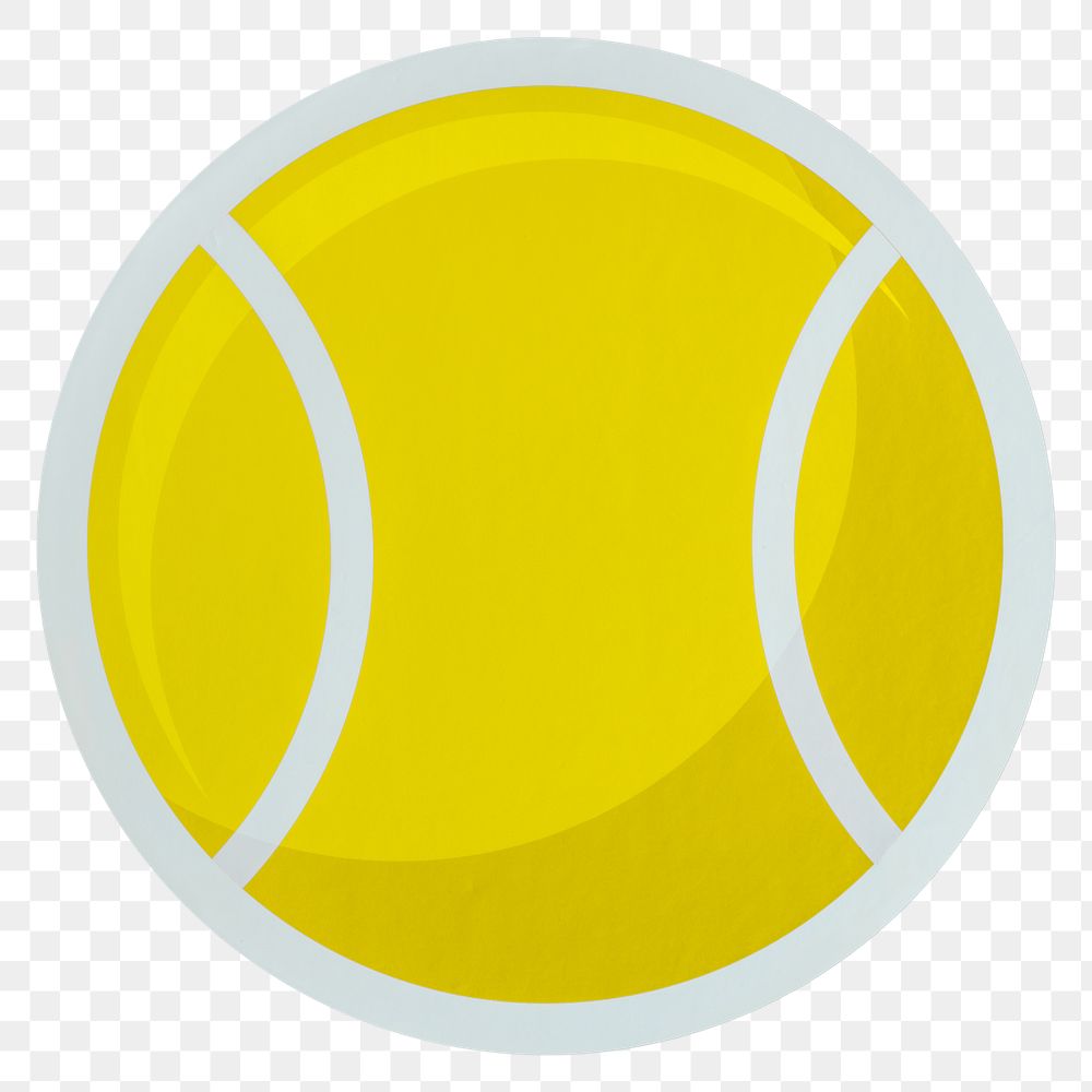 PNG tennis ball  sticker transparent background