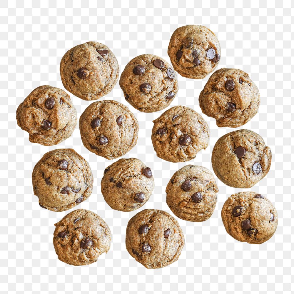 Chocolate cookies png collage element, transparent background