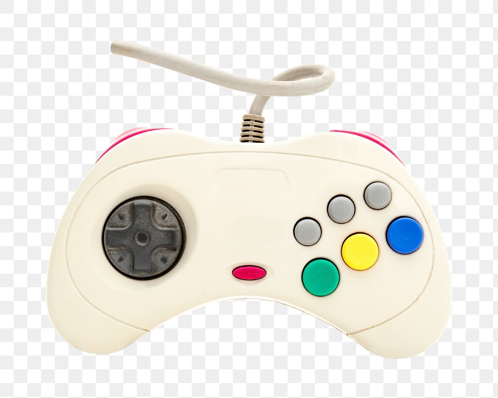 PNG Vintage white wire game controller , collage element, transparent background