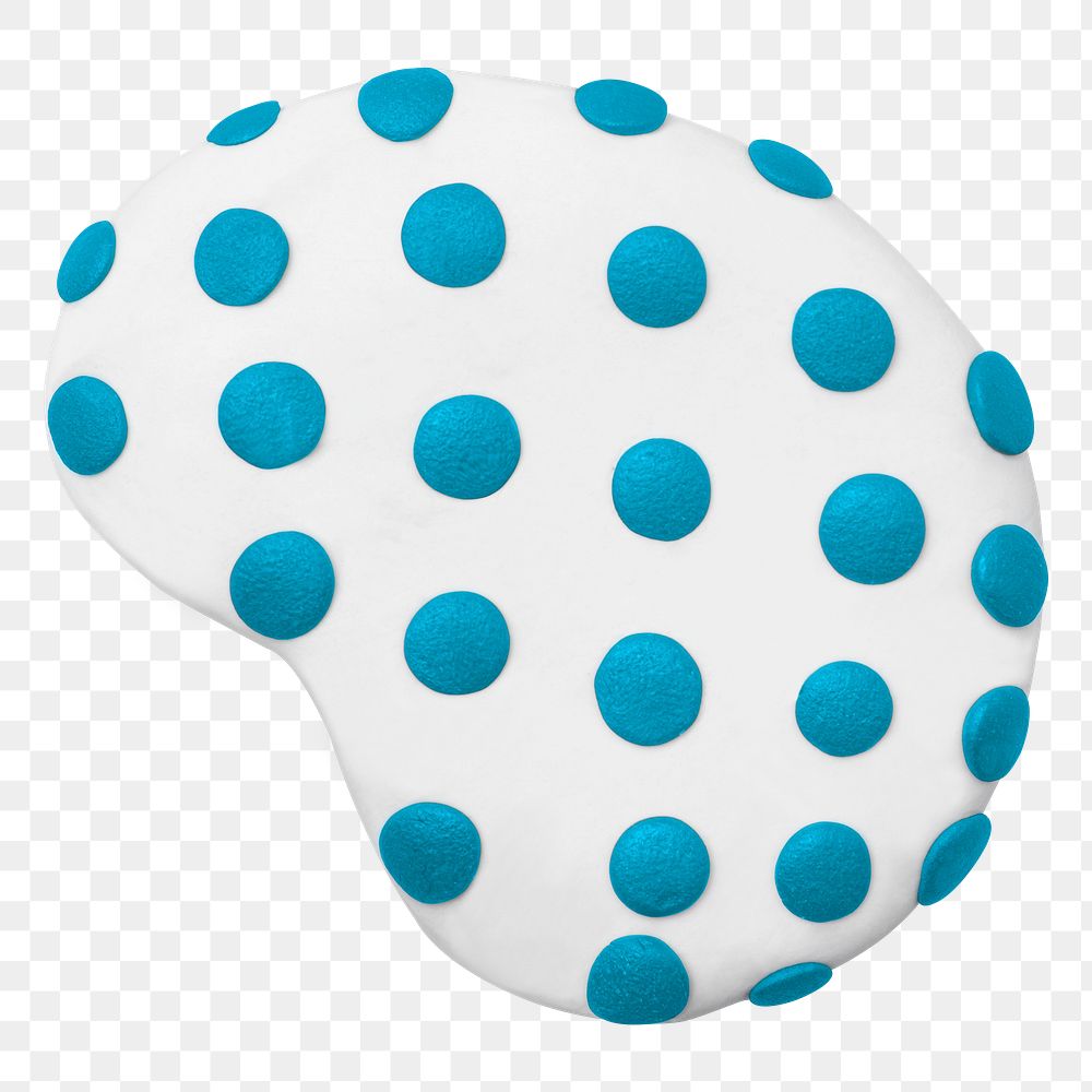 Irregular dotted PNG clay shape, transparent background