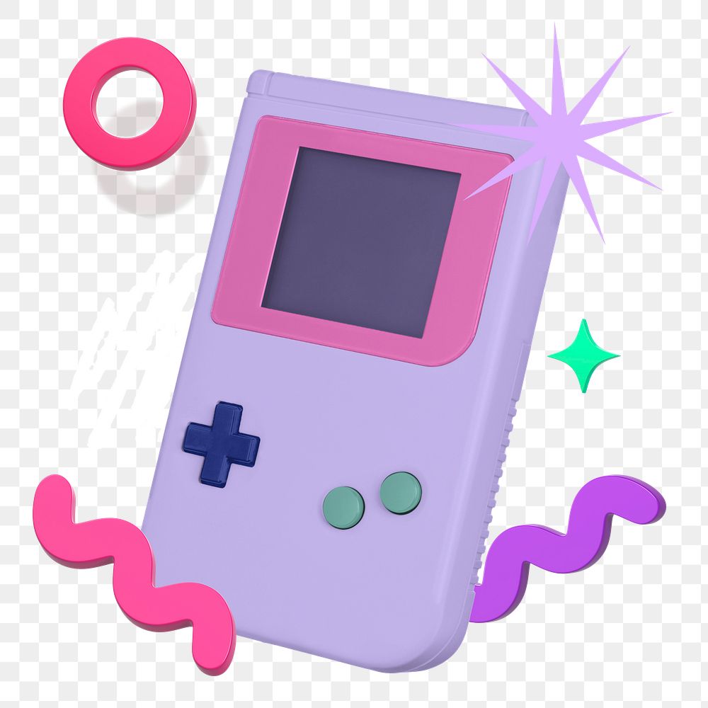 Retro game png sticker, mixed media transparent background