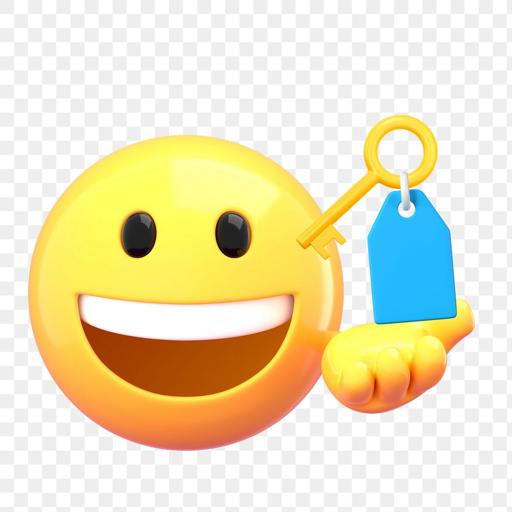 Home buyer png emoji sticker, 3D illustration transparent background