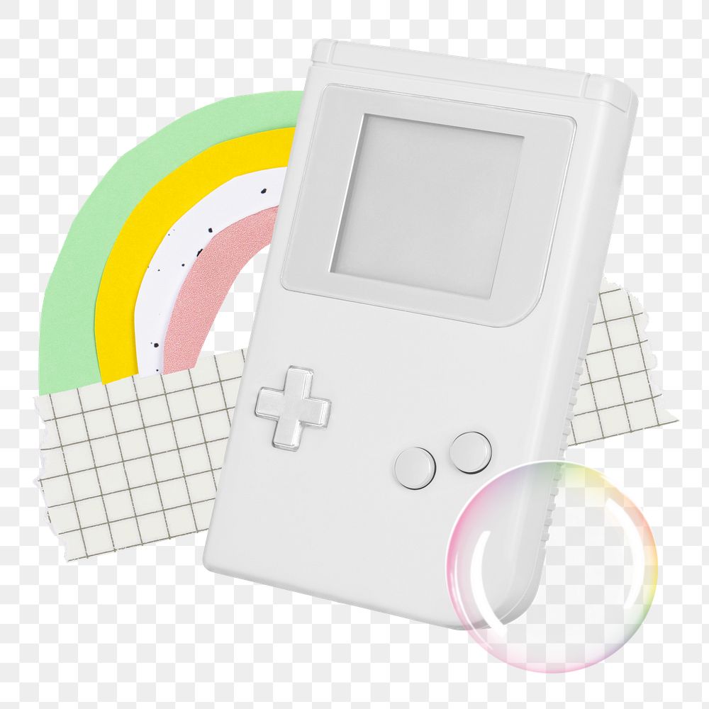 Handheld console png sticker, gaming, transparent background