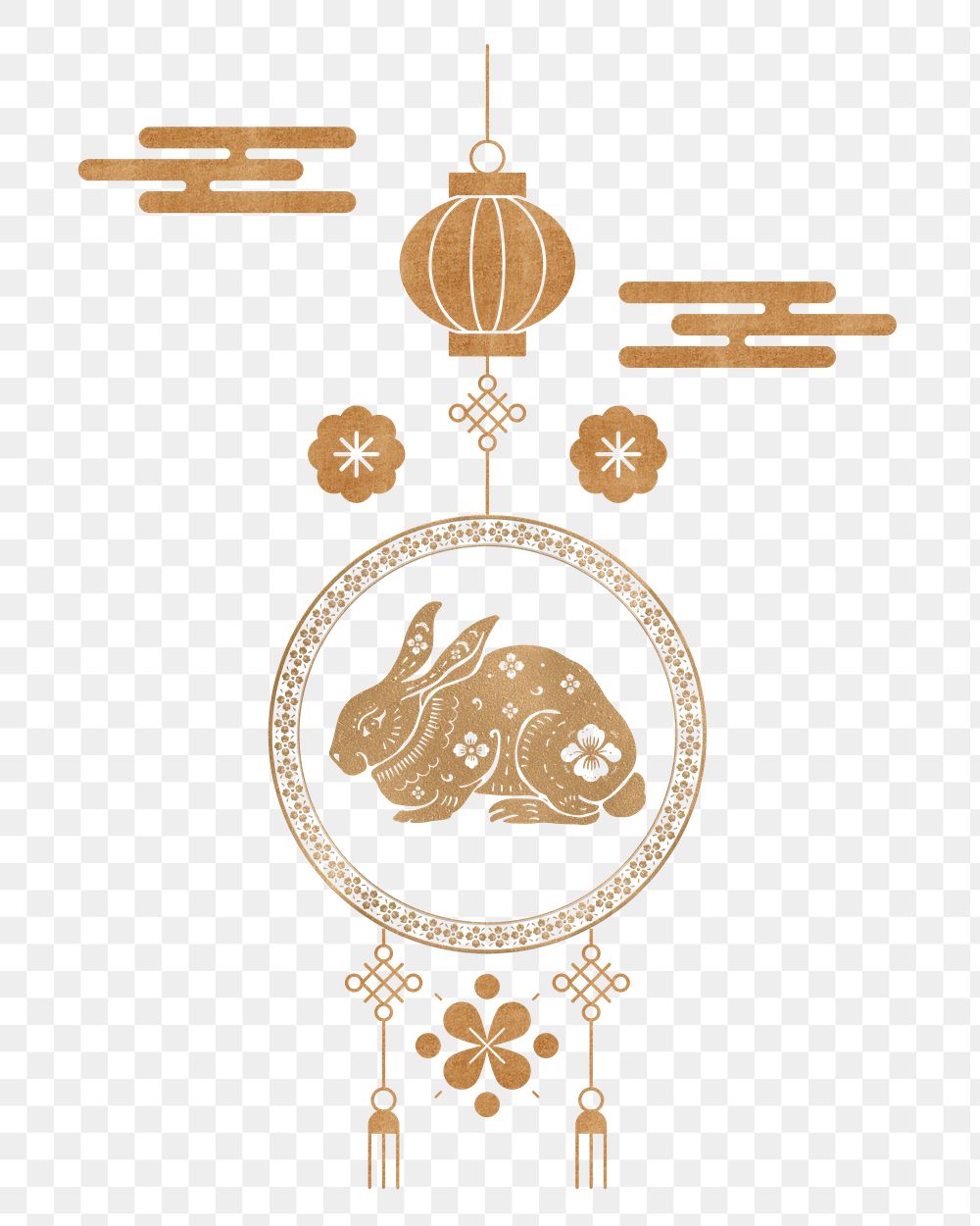 Chinese rabbit year png sticker, transparent background