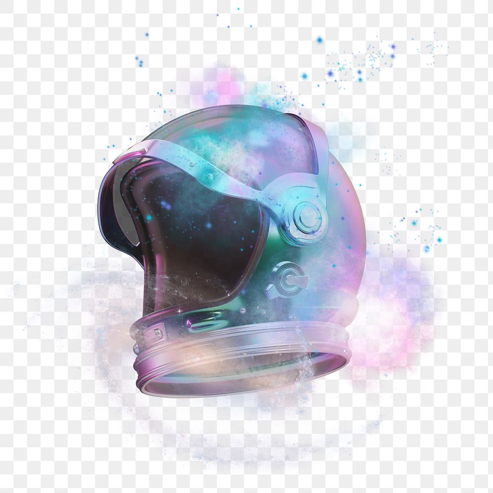 Aesthetic astronaut helmet png sticker, transparent background