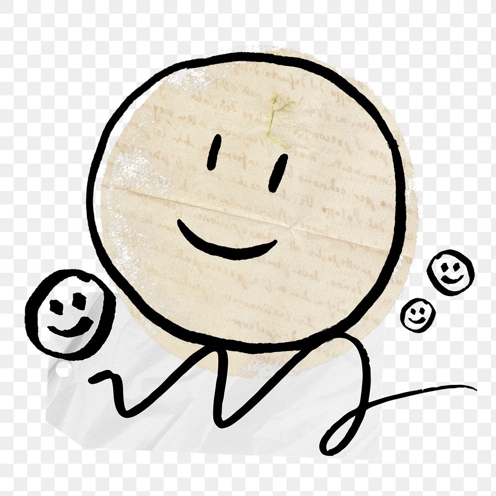 Smiling emoji png sticker, transparent background