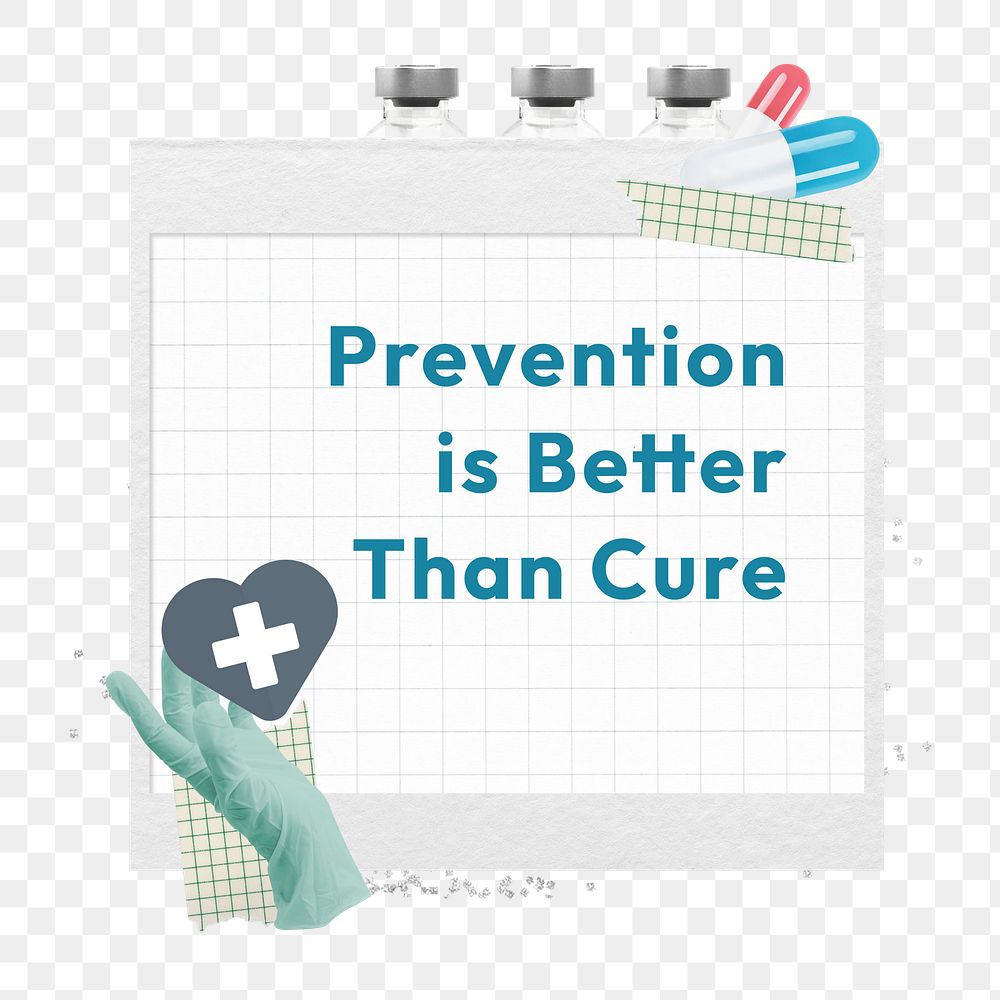 Healthcare quote png sticker, creative paper collage, transparent background