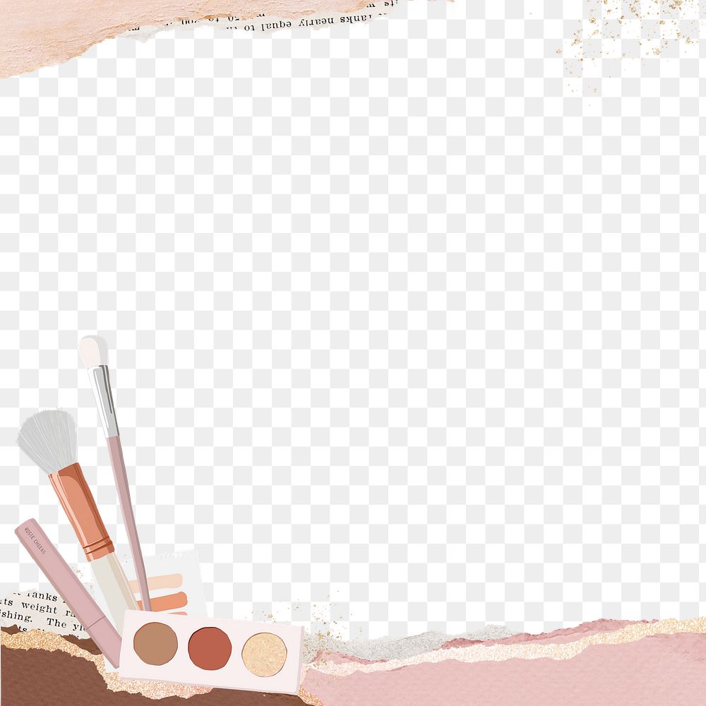 Beauty makeup png border frame, transparent background