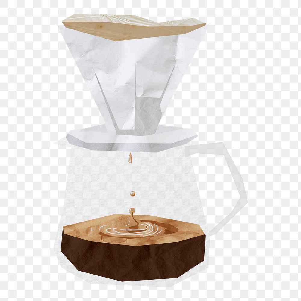 Drip coffee kettle png sticker, transparent background