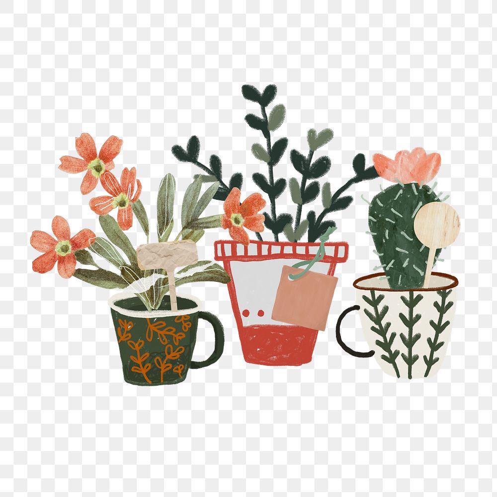 Houseplants png hobby sticker, transparent background