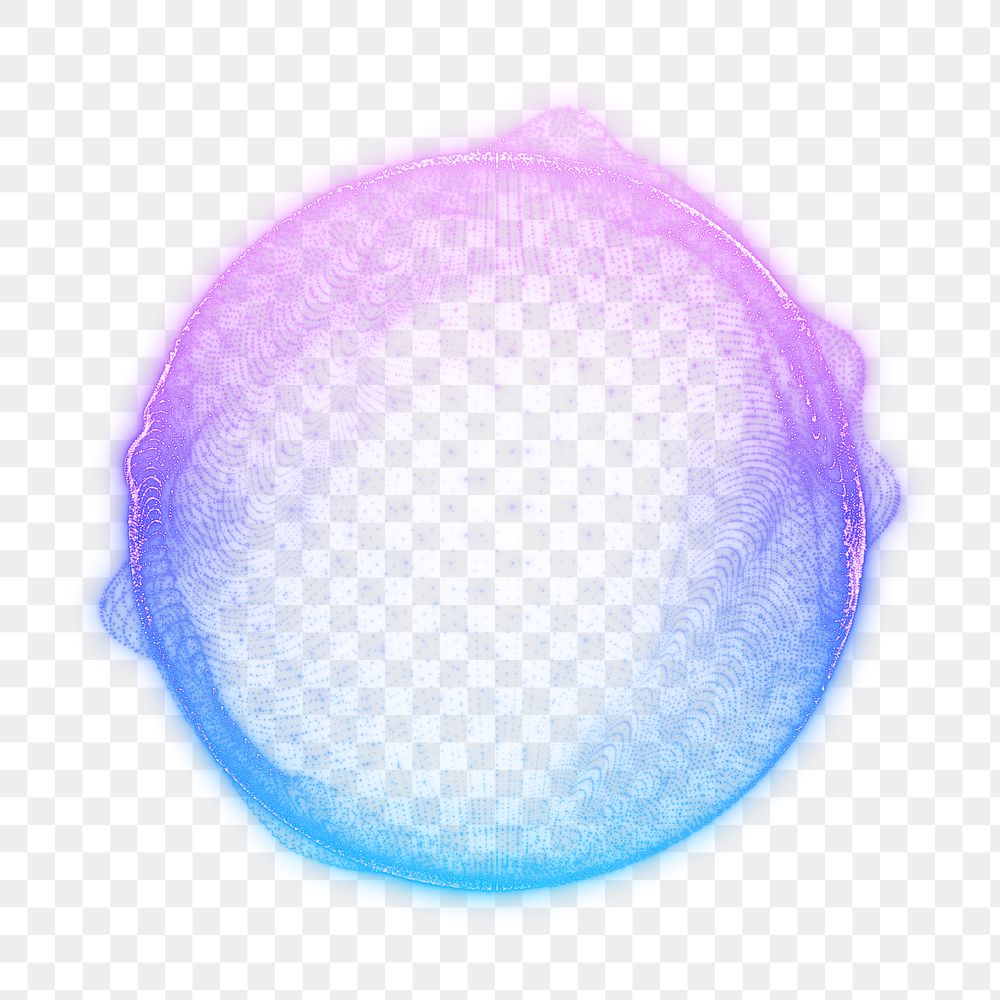 Metaverse sphere png element, transparent background