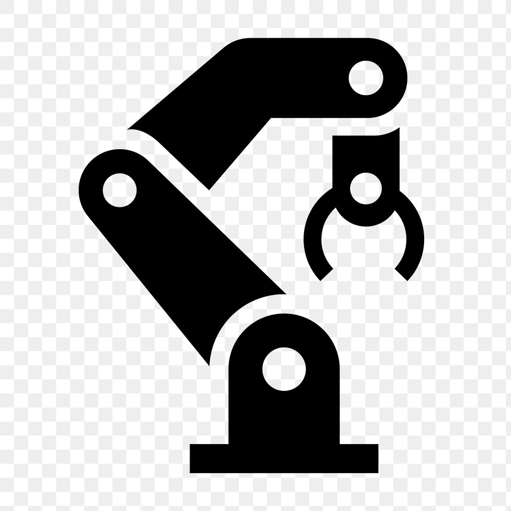 Robot claw png flat icon, transparent background