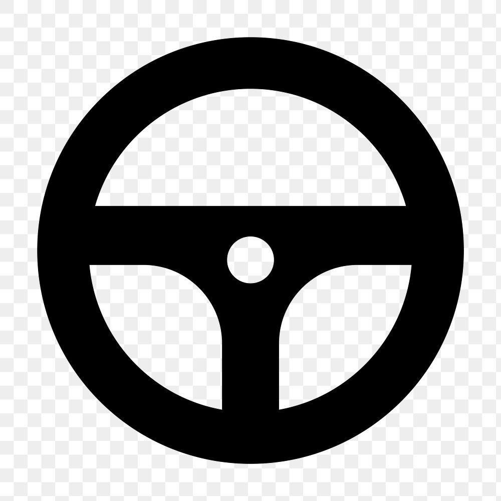 Steering wheel png flat icon, transparent background