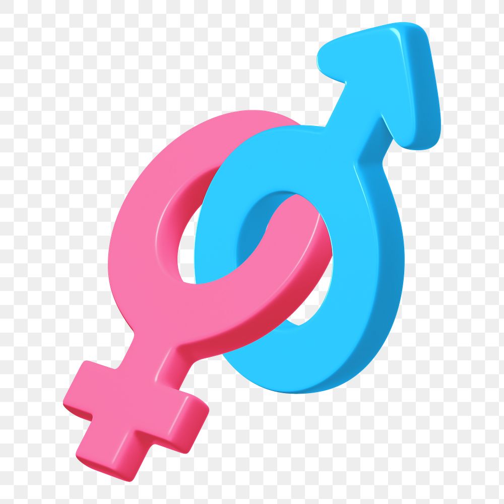 Heterosexual gender png symbol, transparent background