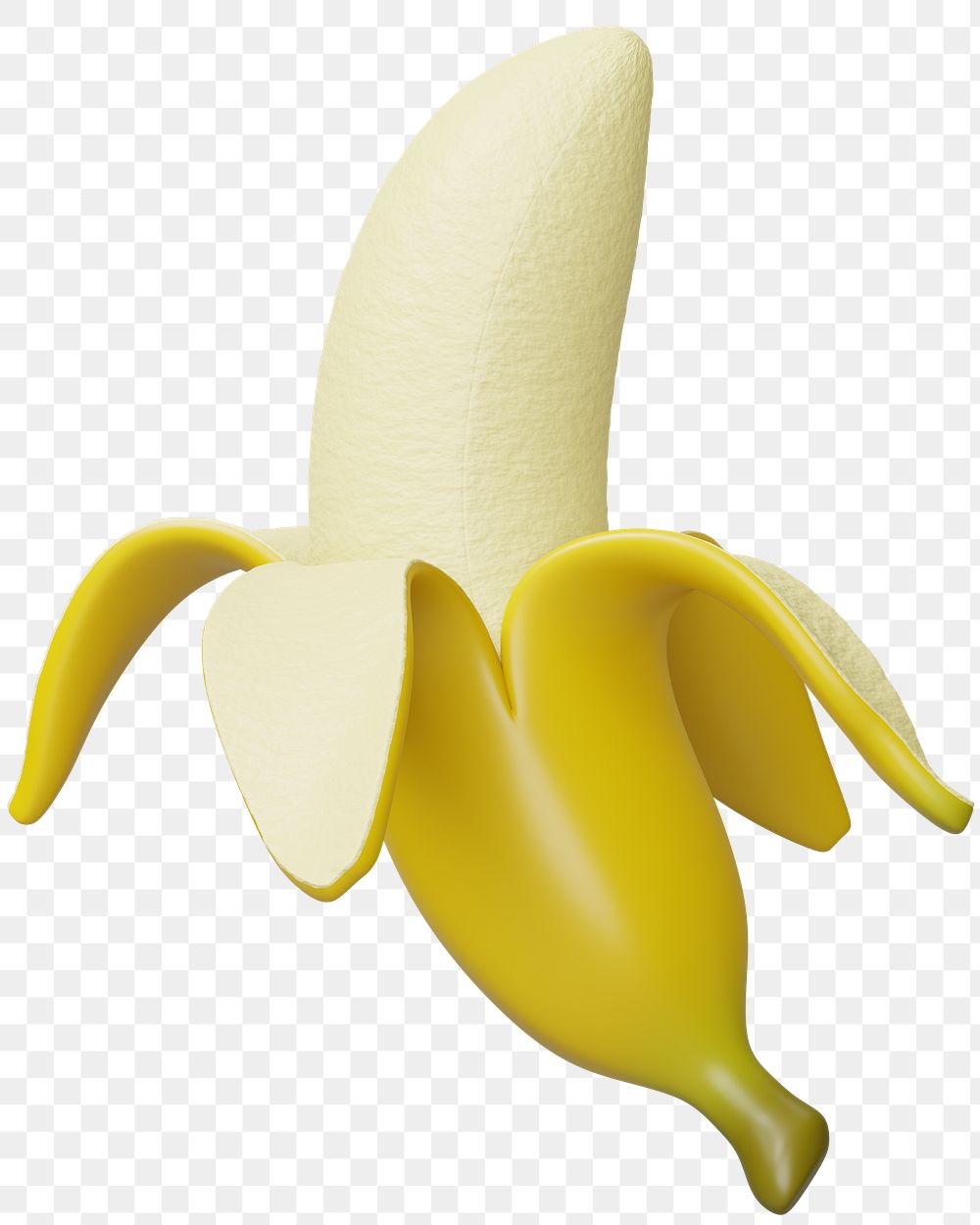 PNG 3D banana fruit, element illustration, transparent background