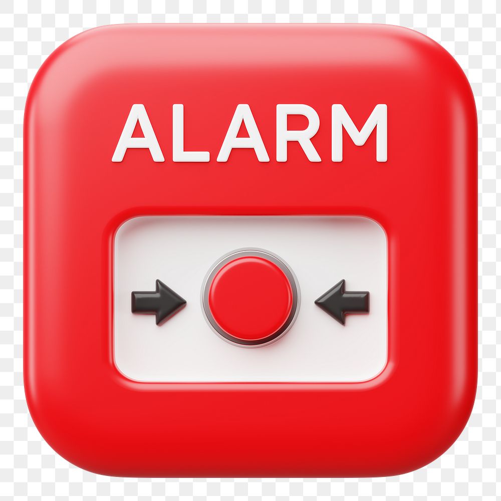 PNG 3D emergency alarm button, | Premium PNG - rawpixel
