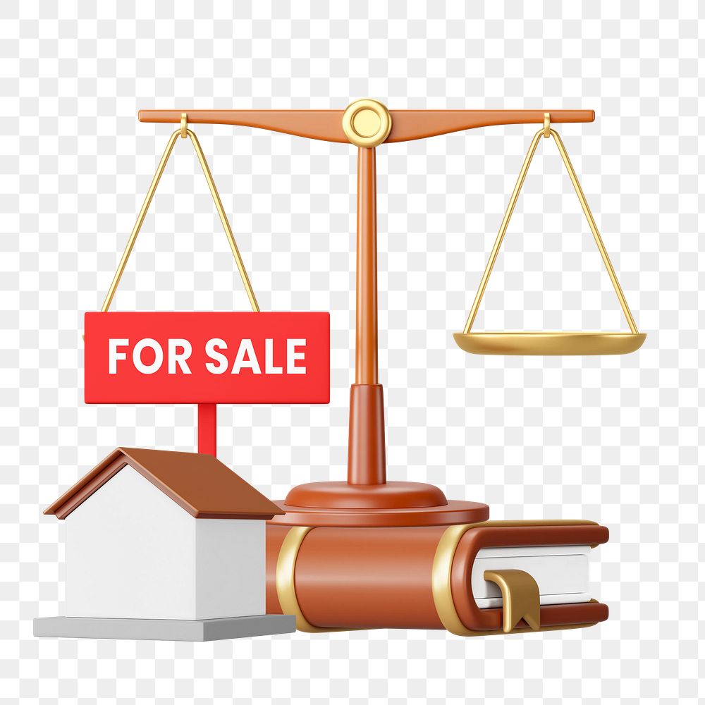 PNG 3D property law, 3D real estate remix, transparent background