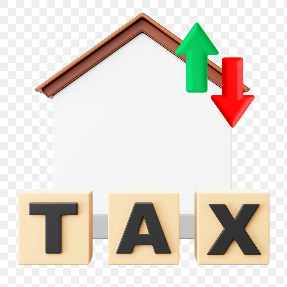 PNG Property tax 3D, finance remix, transparent background