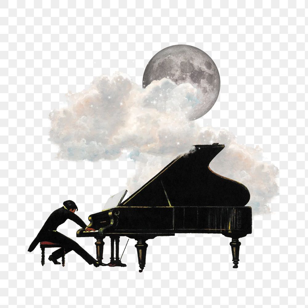Pianist png, classical music, transparent background. Remixed by rawpixel.