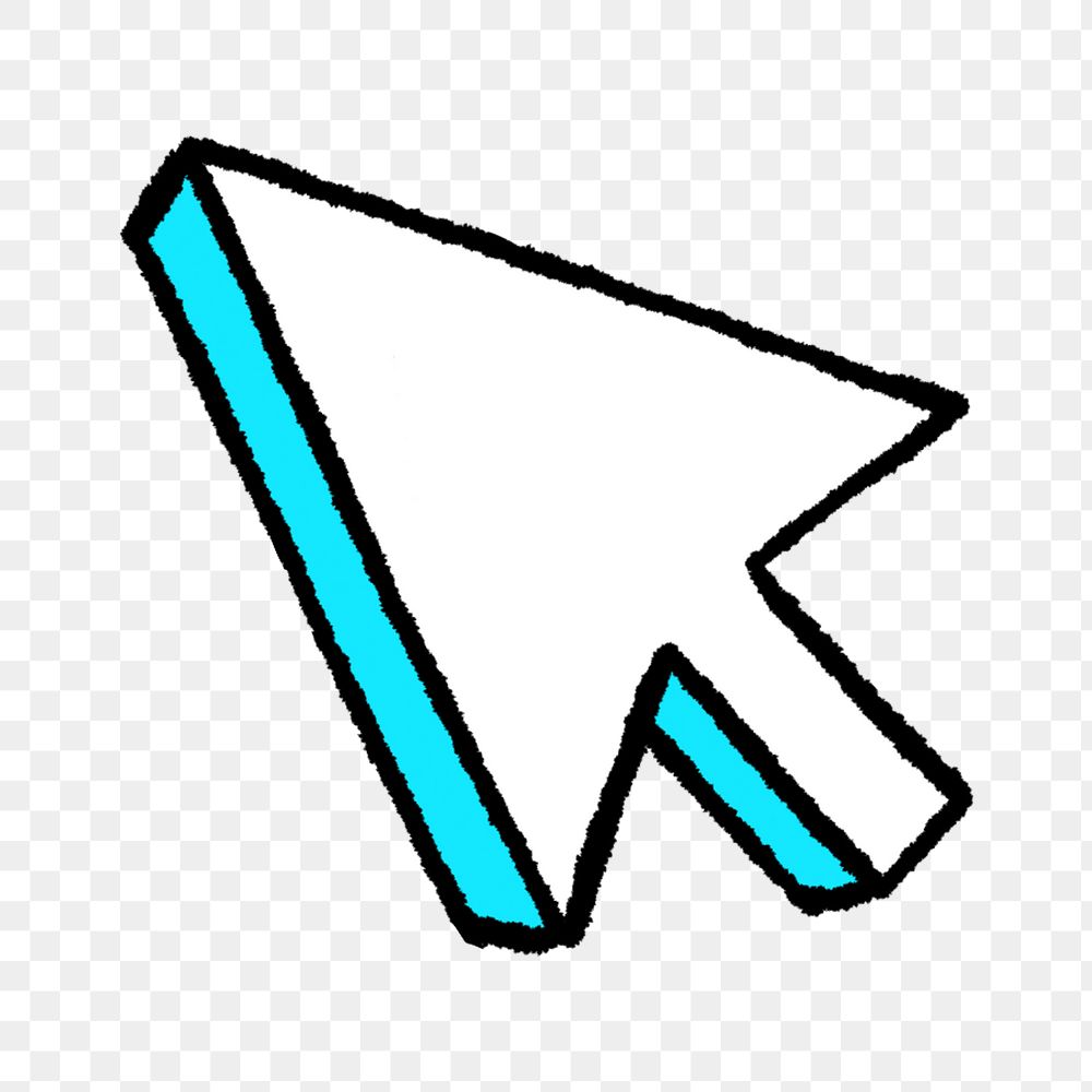 Png neon cursor arrow illustration, transparent background