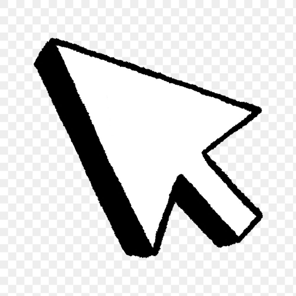 Png black cursor arrow illustration, transparent background