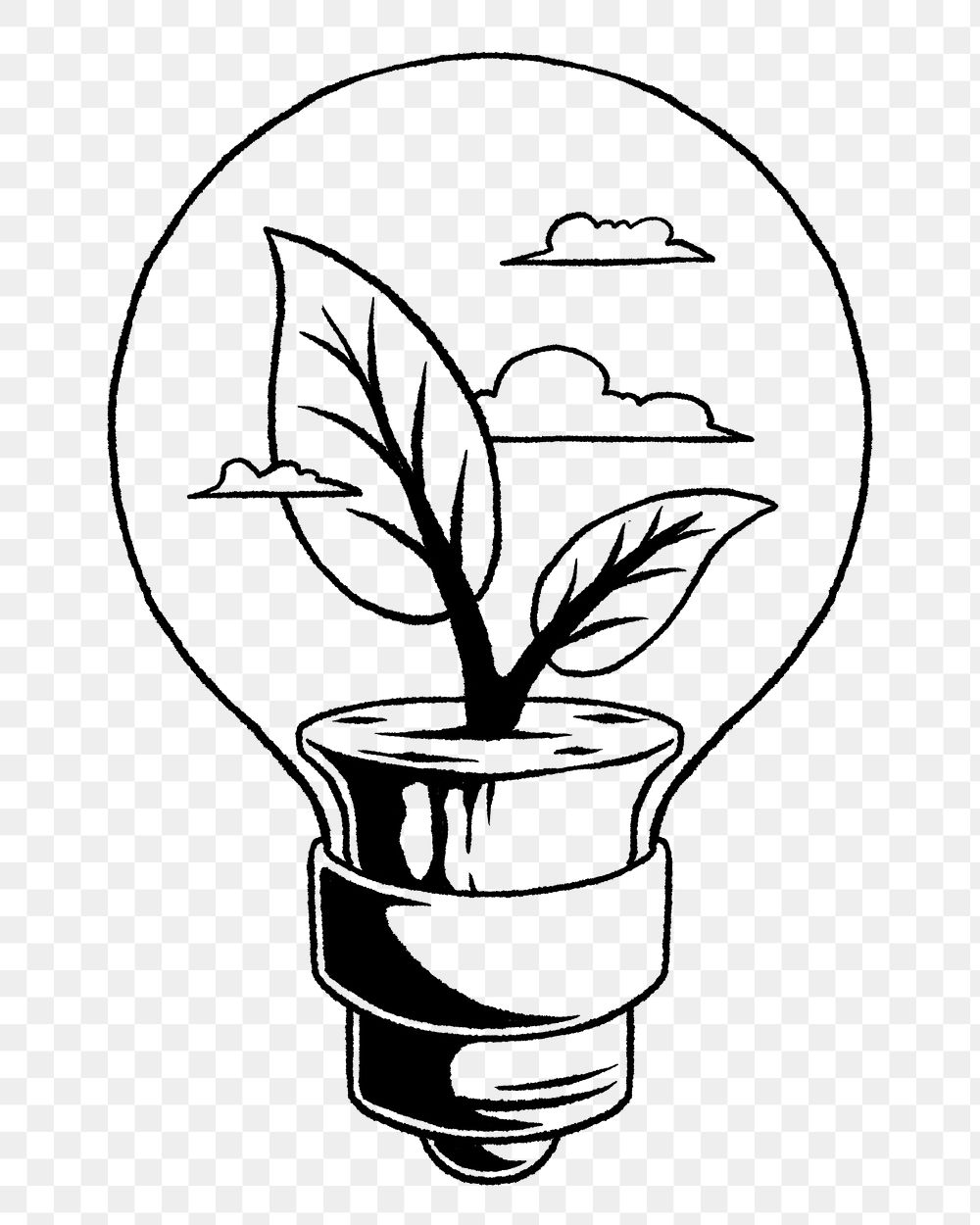 Png eco innovation  illustration, transparent background