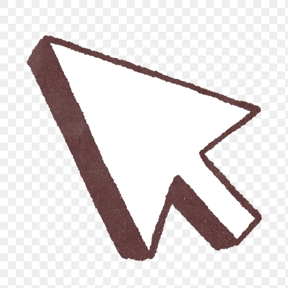 Png brown cursor arrow illustration, transparent background
