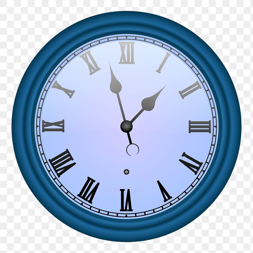 PNG Blue clock illustration transparent background