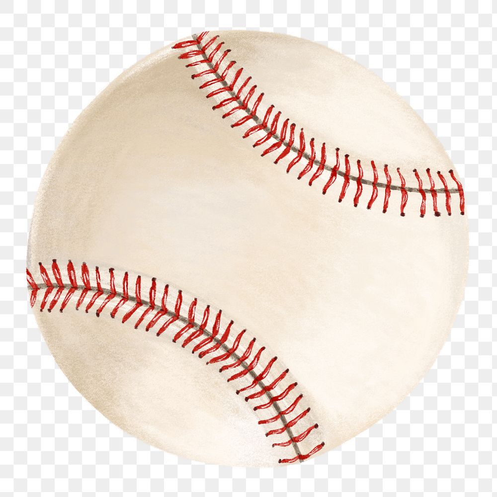 Baseball png sticker, sport equipment, transparent background