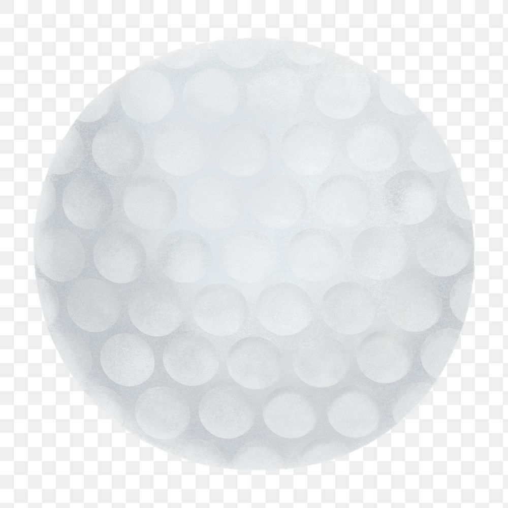 Golf ball png sport equipment, transparent background