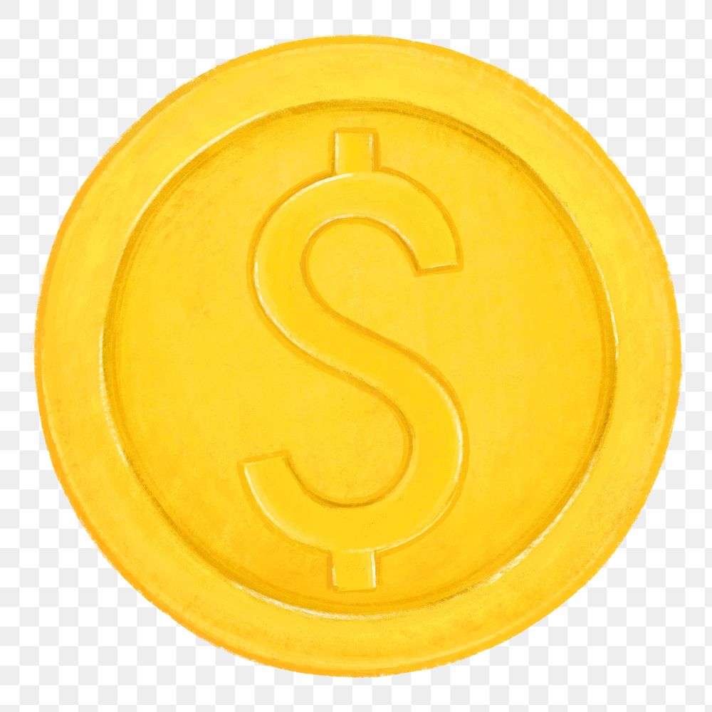Gold coin png, money, finance illustration, transparent background