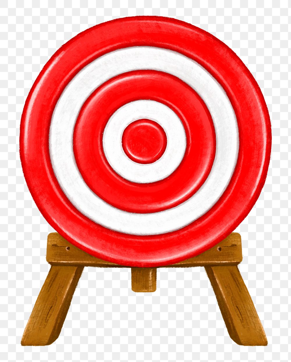 Red dartboard target png, transparent background
