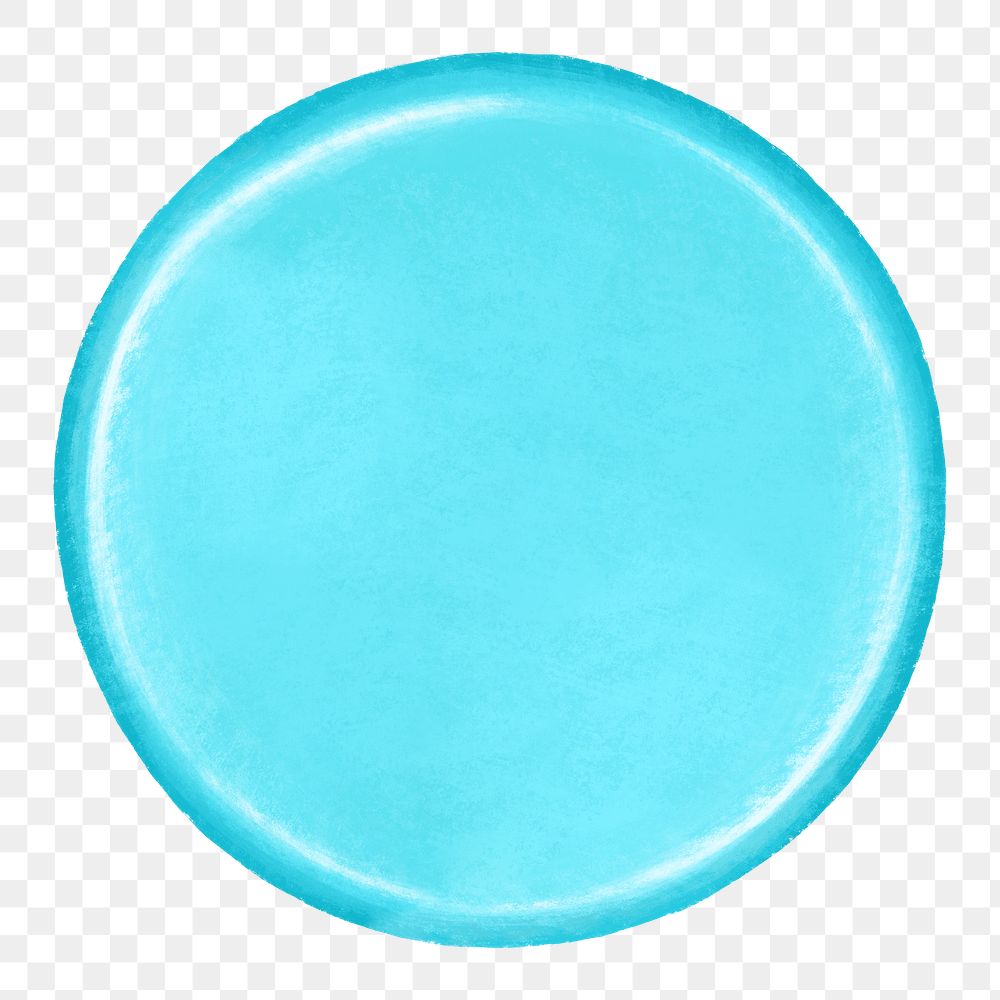 Blue circle shape png, transparent background