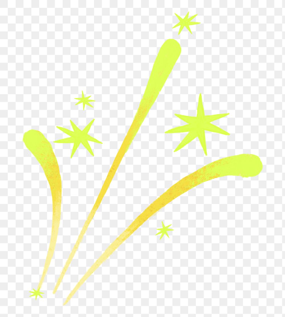 Yellow sparks effect png, transparent background