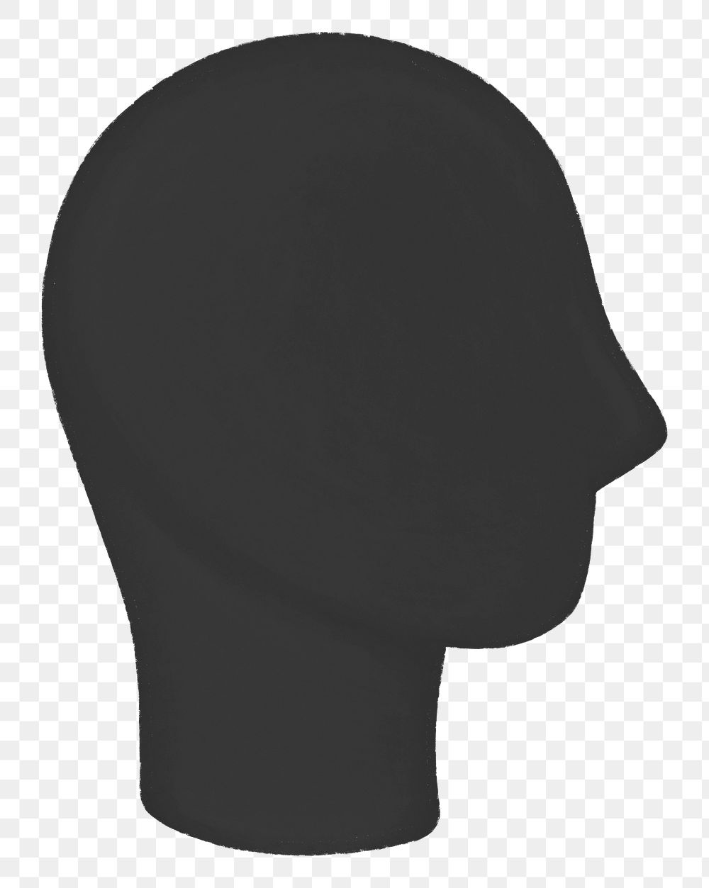 Black  mannequin head png, transparent background