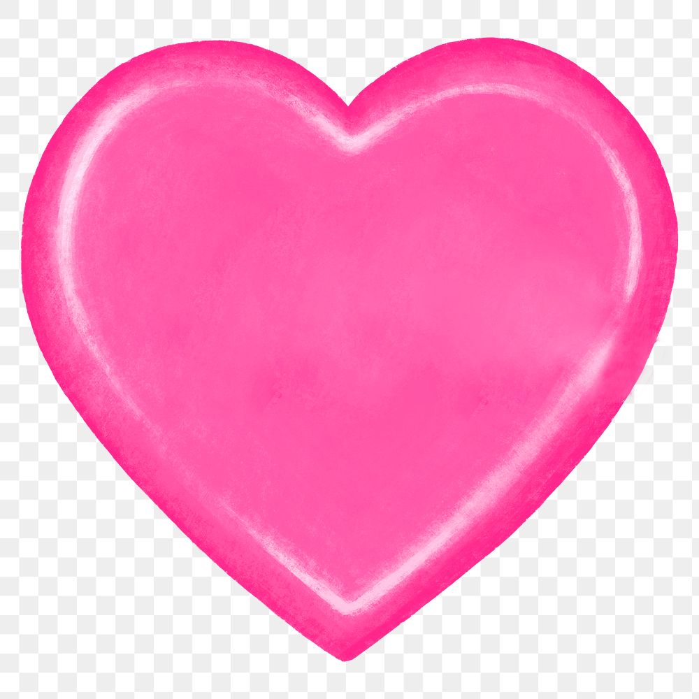 Pink heart png, transparent background | Premium PNG - rawpixel