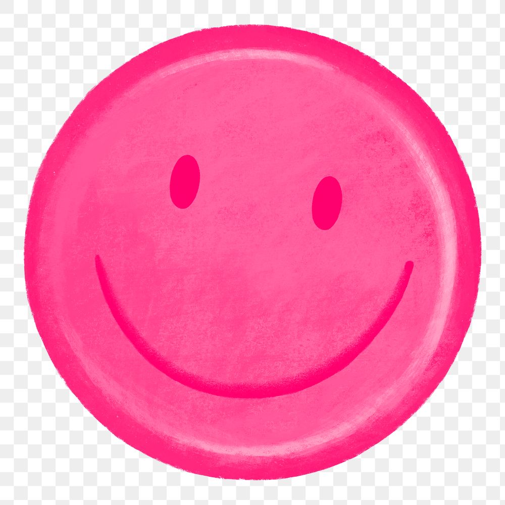 Cute smiling face png emoticon, transparent background