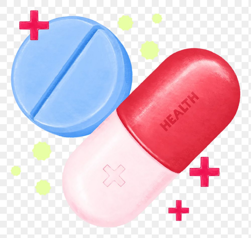 Medicine capsule tablet png, transparent background