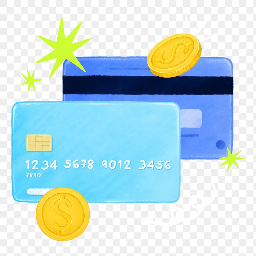 Credit card png, finance & banking remix, transparent background