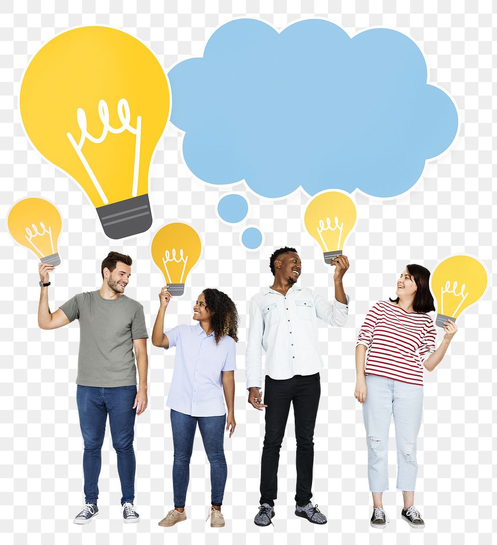 Sharing ideas png, transparent background
