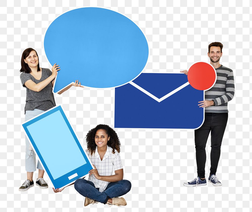 Email communication png, transparent background
