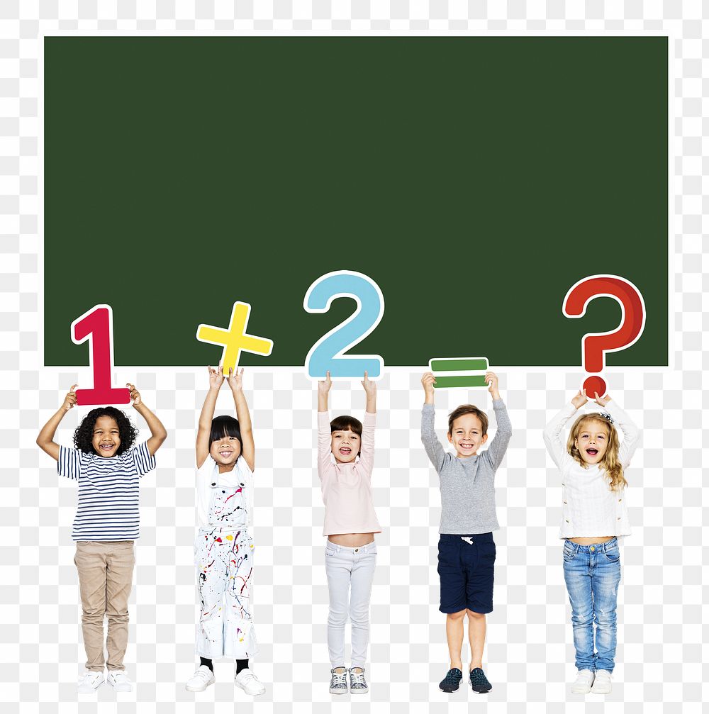 Kids learning mathematics png, transparent background