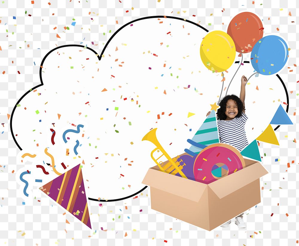 Party celebration png, transparent background