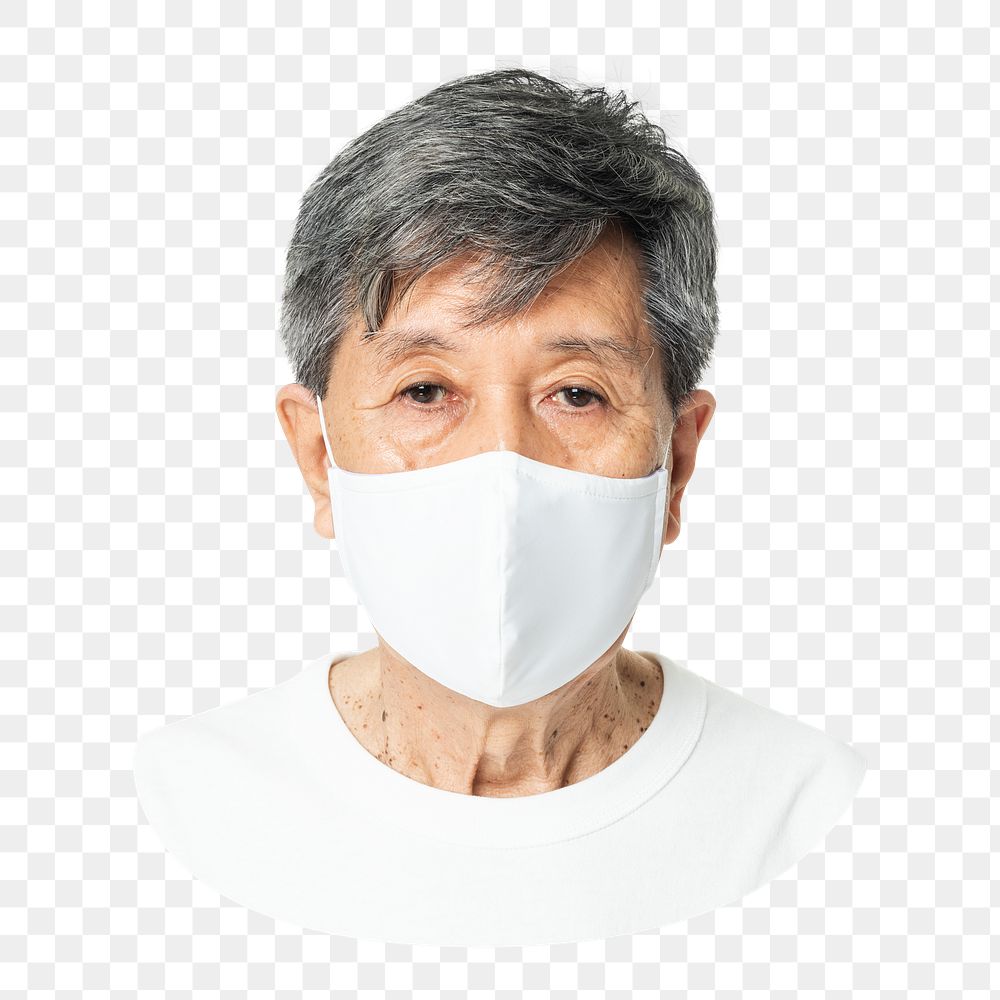 Mature man png face mask,transparent background