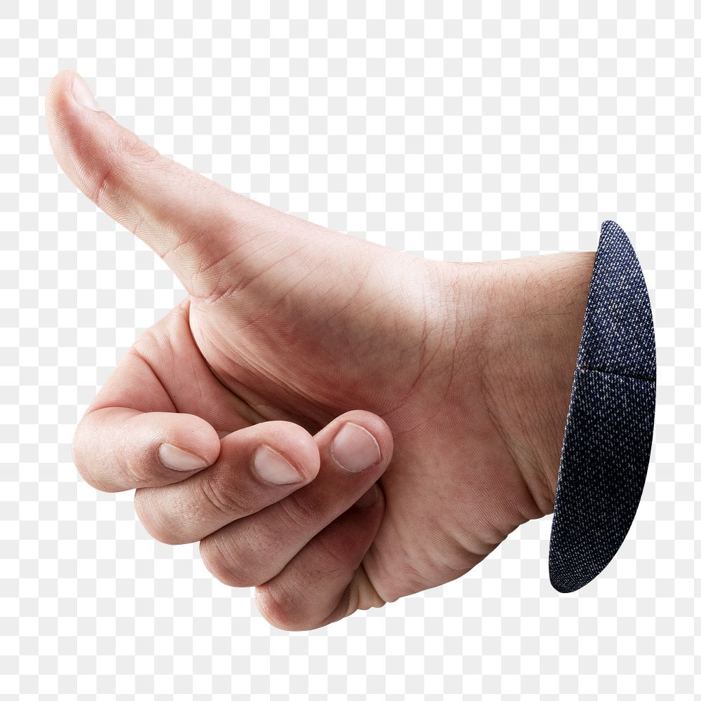 Thumbs up gesture png, transparent background
