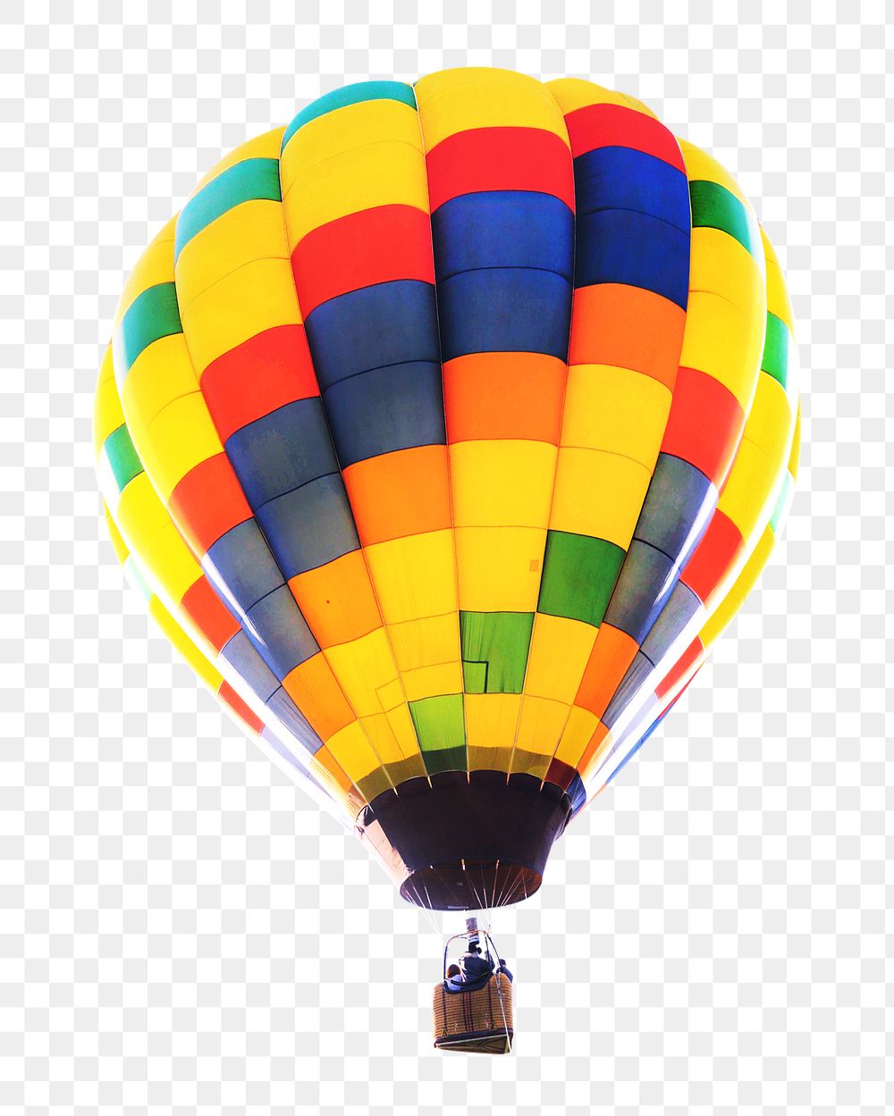 Png Colorful hot air balloon, isolated object, transparent background