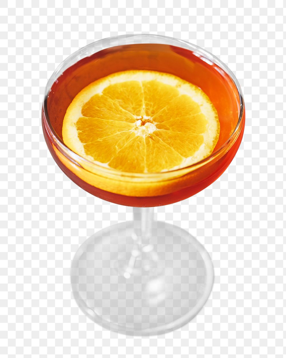 Orange cocktail png, transparent background