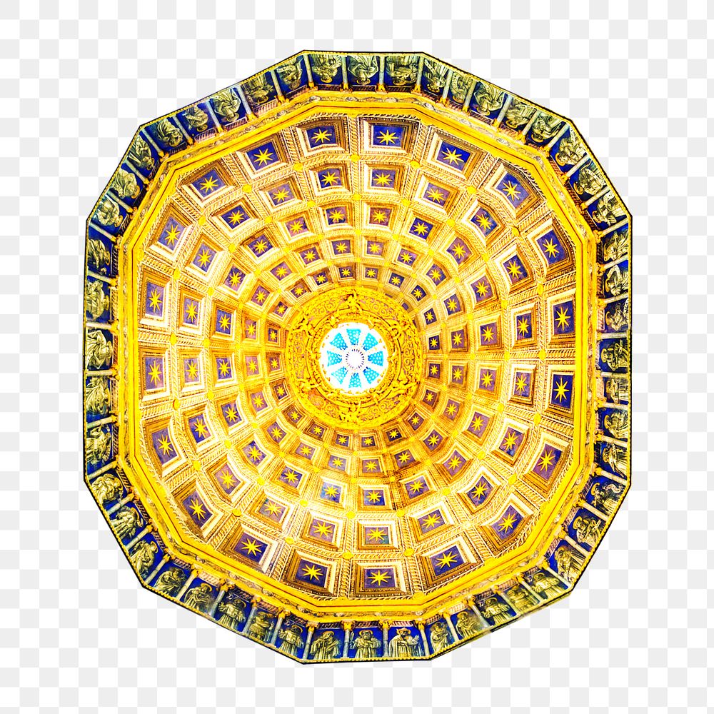 Png cathedral ceiling, isolated object, transparent background