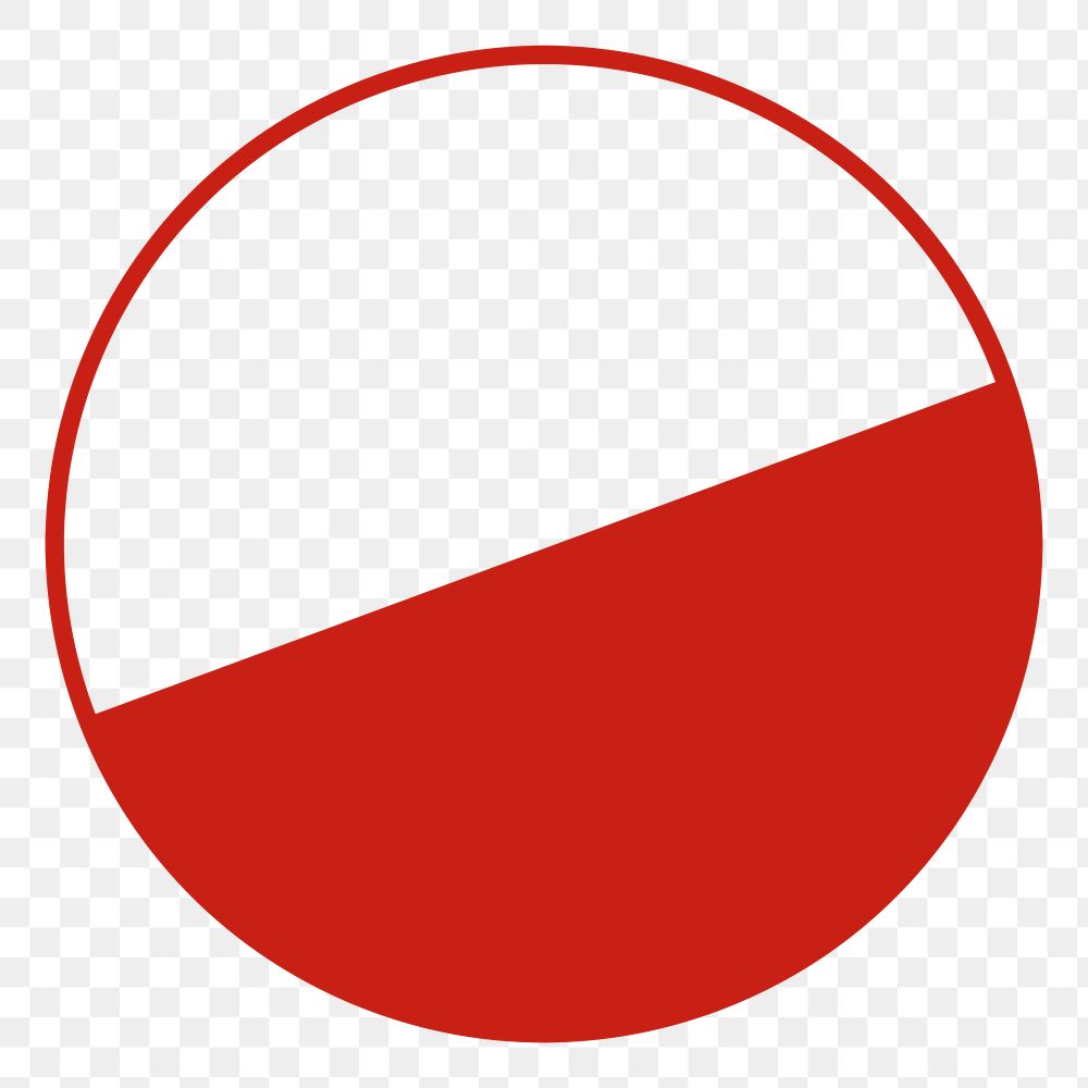Png red circle shape element, transparent background